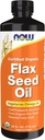 AHORA Suplementos Alimentarios, Certified Organic Flax Seed Oil Liquid, Cold-Presed and Unrefined, 24-Ounce