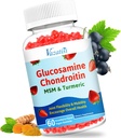 Alta biodisponible Glucosamine Chondroitin Gummies with Turmeric & MSM, Boswellia -Joint Support Supplement - Cartilage Support, Flexibility & Strength - 60 Gummies