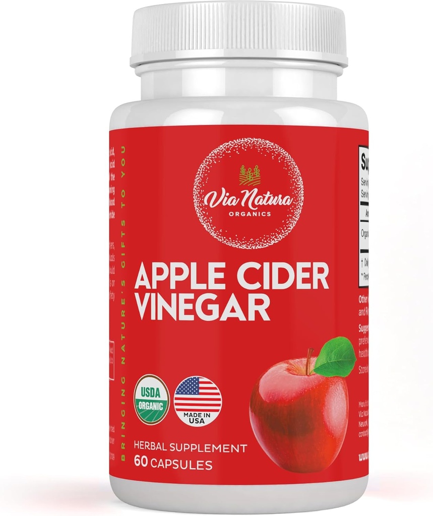 Cider de manzana de vinagre cápsulas 1000mg Silencioso Suplemento orgánico herbal