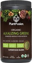 PlantFusion Alkalizing Super Greens Powder - Fermented Greens Superfood Powder Blend with Digestive Enzymes Probiotics & Prebiotic Fiber - Organic, Non-GMO, Vegan, Gluten-Free - 8.46 oz 30 Servimientos