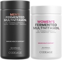 Codeage Daily Multivitamin Bundle: Multivitamínicos para Mujer, Vitamins B, Probióticos, Blends de base Alimentaria, 120 cápsulas por botella