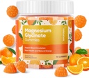 90 Conde Magnesium Glycinate Gummies 400mg w/Ashwagandha Suplemento - Sugar Free Zinc Magnesium Glycinate Suplemento Ashwagandha Gummies for Adults Orange Flavor