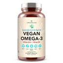 AMANDEAN Vegan Omega 3 Suplemento. Premium Fish Oil Alternative. Algae DHA &amp; EPA. Carrageenan Free Softgels. Ácidos grasos esenciales de Algal. Corazón, Cerebro, Ojo, Esquía, Apoyo Inmunitario. (60ct)