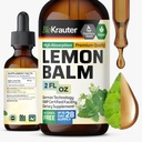 BIO KRAUTER Lemon Balm Leaf Extract - Vegan Melissa Lemon Balm Tincture for Calmness Support - Azúcar & Alcohol-Free - 2 Fl. Oz.