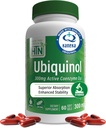 Salud Thru Nutrition Ubiquinol 300mg 60 Softgels como Kaneka QH Reducido CoQ-10 TEN Stabilized - 3rd Parte testada Ø Enhanced Bioavailability ← Cardiovascular & Mitocondria Función de apoyo no transgénico
