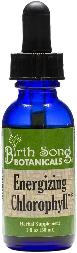 Energizing Chlorophyll Tincture, Super Concentrated Liquid Chlorophyll Drops, Herbal Energy Support Supplement and Internal Deodorizer, Mint Flavor 1oz Bottle