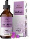 HERBAMAMA Suplemento de esteto de leche - Vegan Liver Support with Milk Thistle Extract Tincture - Non-GMO, Alcohol & Sugar-Free Liquid Silymarin Liver Detox Drops, 56-Day Supply