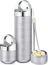 Zannaki Metal Travel Pill Organizer, Portable Waterproof Caja semanal de píldoras, Gran Contenedor de caja de aleación de aluminio, BPA Gratis 7 días Medicina diaria Organizador Holder para vitamina, aceite de pescado, suplemento