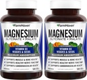 FarmHaven Magnesium Glycinate & Malate Complex w/Vitamin D3, 100% Chelated for Max Absorption- Bone Health, Nerves, Muscles, 240 Capsules, 120 Days