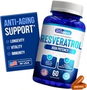 Nos gusta vitaminas Resveratrol 1000mg por Serving - 60 cápsulas de verduras fáciles de absorber - Suplemento de Resveratrol natural 1000mg - Antioxidante Suplemento ayuda a apoyar el sistema inmunitario