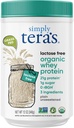 Simplemente lactosa de tera Proteína Orgánica Libre - Polvo Proteína Proteína Desflavorada, Polvo Proteína sin Pesado con 21g de Proteína Por Servir, No GMO, Sin gluten, Sin RBGH, Kosher, Orgánico - 12 Oz