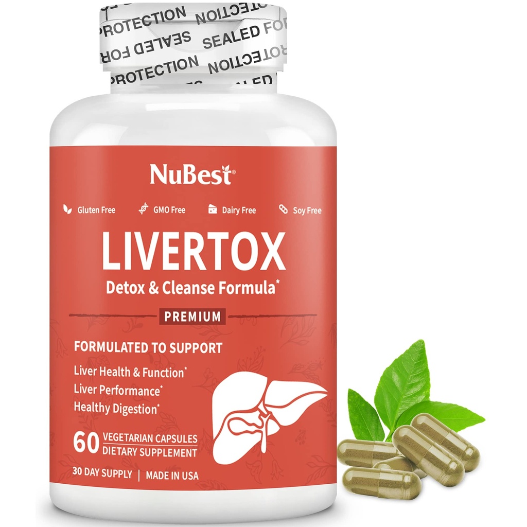 LiverTox - Advanced Liver Detox " Cleanse Formula - Herbal Liver Support with Milk Thistle, Turmeric, Artichoke, Dandelion, Beet " Zinc Helps Liver Function " Digestion ¦ 60 Vegan Capsules