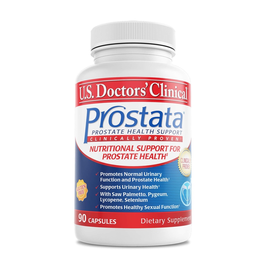 U.S. Doctors' Clinical Prostata - Suplemento de próstata clínica para hombres - Urinary Tract &amp; Bladder Support - Saw Palmetto, Vitamina E, Pumpkin Seed - USA Manufactured- 60 Capsules[20-Day Supply]