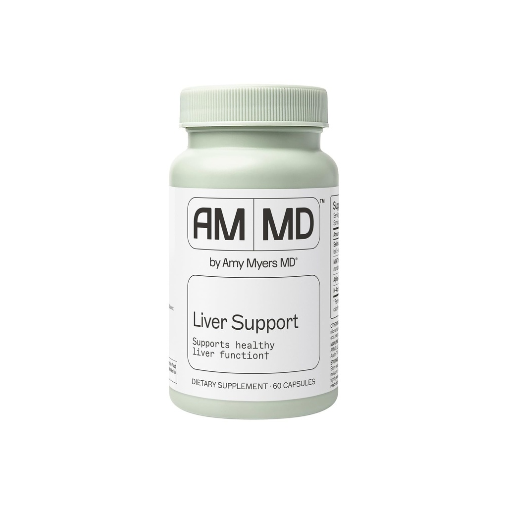 Amy Myers MD Liver Support - Supports Healthy Liver Function, Detox Pathways & Antioxidant Activity - with Selenium, Milk Thistle, Turmeric - 60 cápsulas