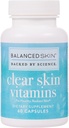 Vitaminas de la piel clara para hombres de mujeres - Suplemento para la piel de la guanición saludable y el control del acné* - Patented and Dermatologist Developed Hormonal & Cystic Píldoras de acné