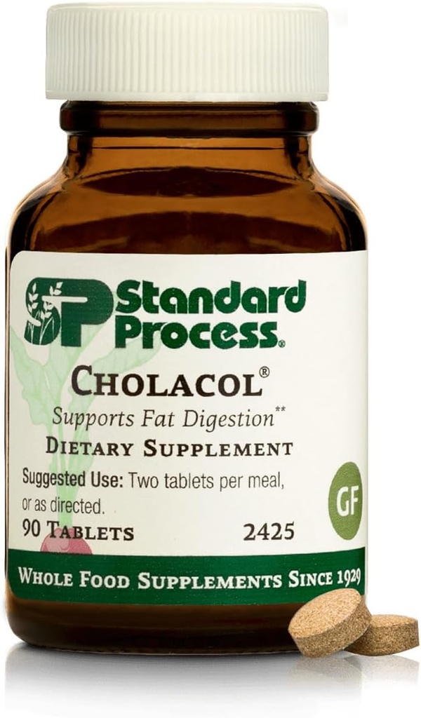 Standard Proceso Digestive Health Bundle - Cholacol & Zypan Dietary Supplement Set - Digestive Health & Gallbladder Soporte de funciones - Suplementos alimenticios completos con Collinsonia Root & Hydrochloric Acid
