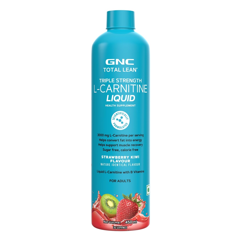 GNC Liquid L-Carnitine 3000mg | Triple Strength Formula | Converts Fat to Energy & Supports Lean Muscle | Fast-Acting for Weight Loss & Recovery | 100% RDA of B3, B5 & B6 for Performance & Stamina | Strawberry Kiwi