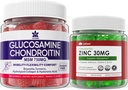 Azúcar gratis Zinc Gummies 2 Pack + Glucosamine Chondroitin Gummies 2 Pack