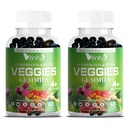 VITINITY Veggies Supplement-Made with Real Super Veggies Delicious Gummies(120 Chews),30 Veggies,Herbs,Fruit and Vegetable Supplement,No-GMO,Pectin-Based,Gluten-Free,No más pastillas (60 Day)