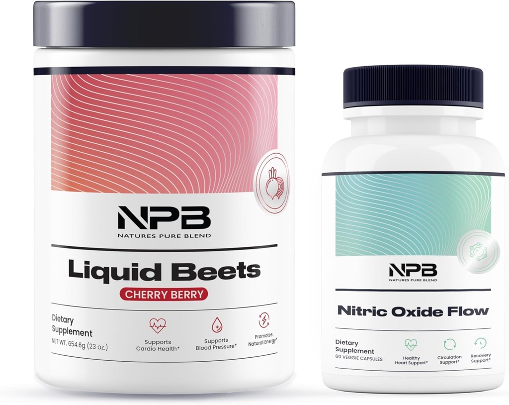 Flujo de óxido nítrico puro de la naturaleza Beets Bundle - Apoyo a la presión arterial, aumento de la circulación - Pólvora de remolacha orgánica 8.000mg