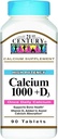 Calcio del siglo 21, 1000mg Plus Vitamina D, 90 Tabletas (Pack of 4)
