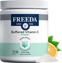 LIBERTAD Buffered Vitamin C Powder – Gentle on Stomach, Kosher & Vegan, High-Absorption Immune Support, Sugar-Free Calcium Ascorbate Antioxidant Supplement (16 oz)