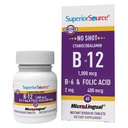 Fuente Superior No Zapato Vitamina B-12 Cyanocobalamin 1000 mcg, B-6, Ácido Fólico 400 mcg - Apoyo Cerebro &amp; Salud del Corazón - Ayudas Niveles de Energía Natural - 60 Tablas de Dissolver Sublingual
