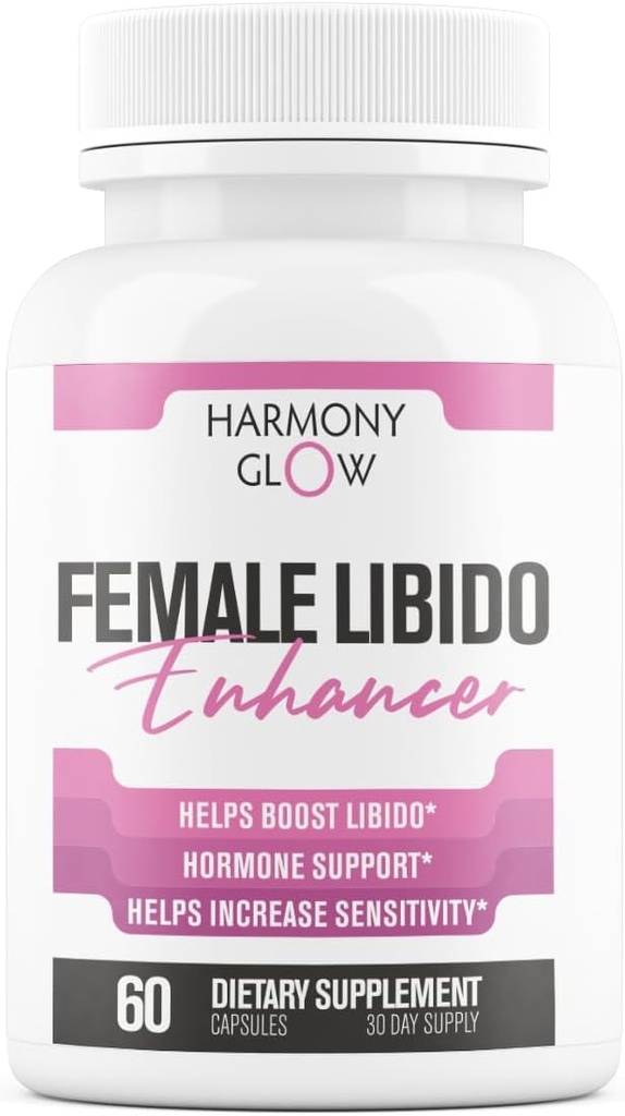 Armonía GIow: Nuevo Libido Booster para las Mujeres ¦ Boost Desire, Mood, Energy, Sensitivity ¦ Tribulus, Muira Puama + 12 Más Ingredientes Poderosos Ultra Dosificados Parte testada - 60 cápsulas