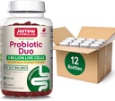 Jarrow Formulas Probiotic Duo, 3 Billion Live Cells Suplemento para Immune Health and Digestive Support, 60 Raspberry Flavor Probiotic Gummies, 30 Day Supply (Pack of 12)
