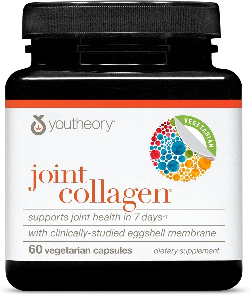 Teoría Colágeno Conjunto - Suplemento Vegetariano Collagen con NEM Eggshell Membrane & Boswellia Extracto - Dairy, Soy & Gluten Gratis - 60 cápsulas vegetarianas