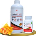 Power and Performance Duo: Carniblast L-Carnitina líquida 3000 mg & Optiflow Blood Flow Suplemento, 60 cápsulas