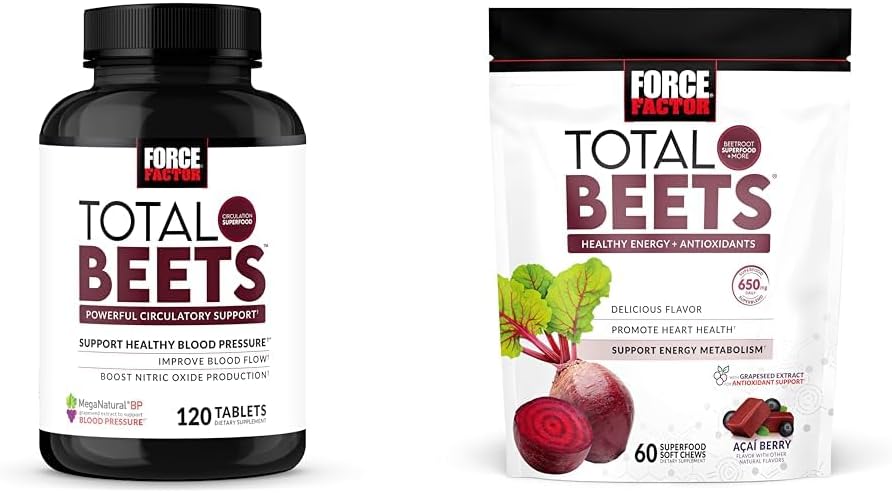 Factor de fuerza Presión sanguínea " Láminas totales Ciervos de óxido ítrico Soporte cardiovascular Antioxidantes envejecidos 120 Conteo " 60 Hápices