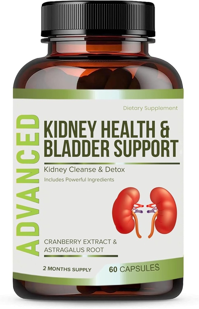 Kidney Cleanse Detox & Repair and Bladder Support- Kidney Support Supplement for Kidney Restore With Chanca Piedra,Cranberry, Juniper Berries for Kidney Detox and Bladder Health.60 Day Supply
