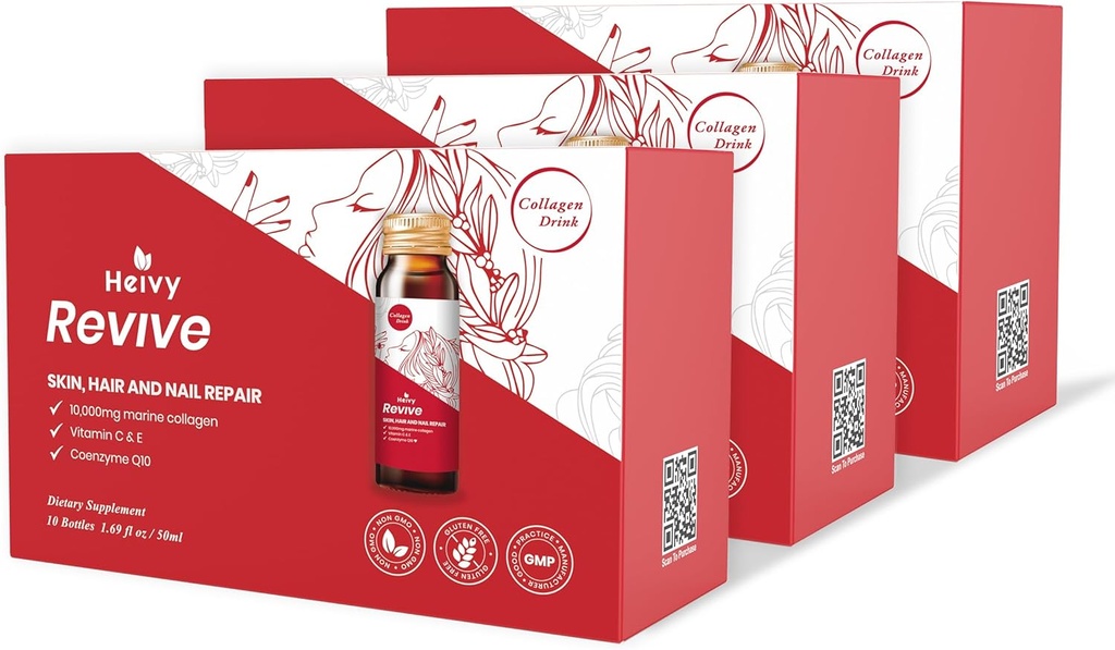 Collagen líquido para mujeres, bebida de colágeno con péptidos de colágeno marino de 10.000 mg, líquido de colágeno para mujeres para el crecimiento del cabello, reparación de piel, fuerza de uñas, 1,69 Fl Oz (Pack de 30)