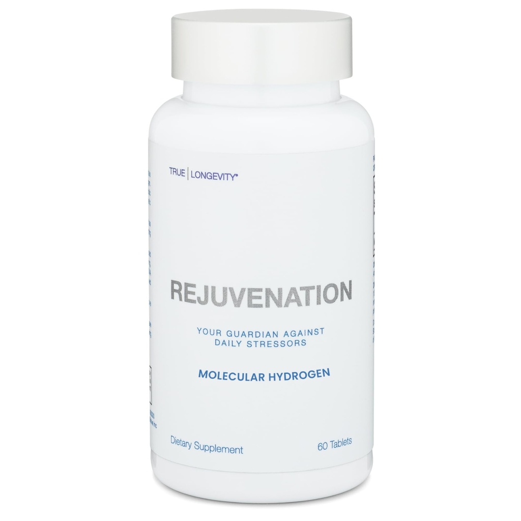 DRINK HRW Rejuvenation Molecular Hydrogen Water Tablets: 12 ppm H2 - Hydrogen &amp; Magnesium Supplement, Supports Energy Production, Recovery, Cognitive Function (Unflavored 60ct)