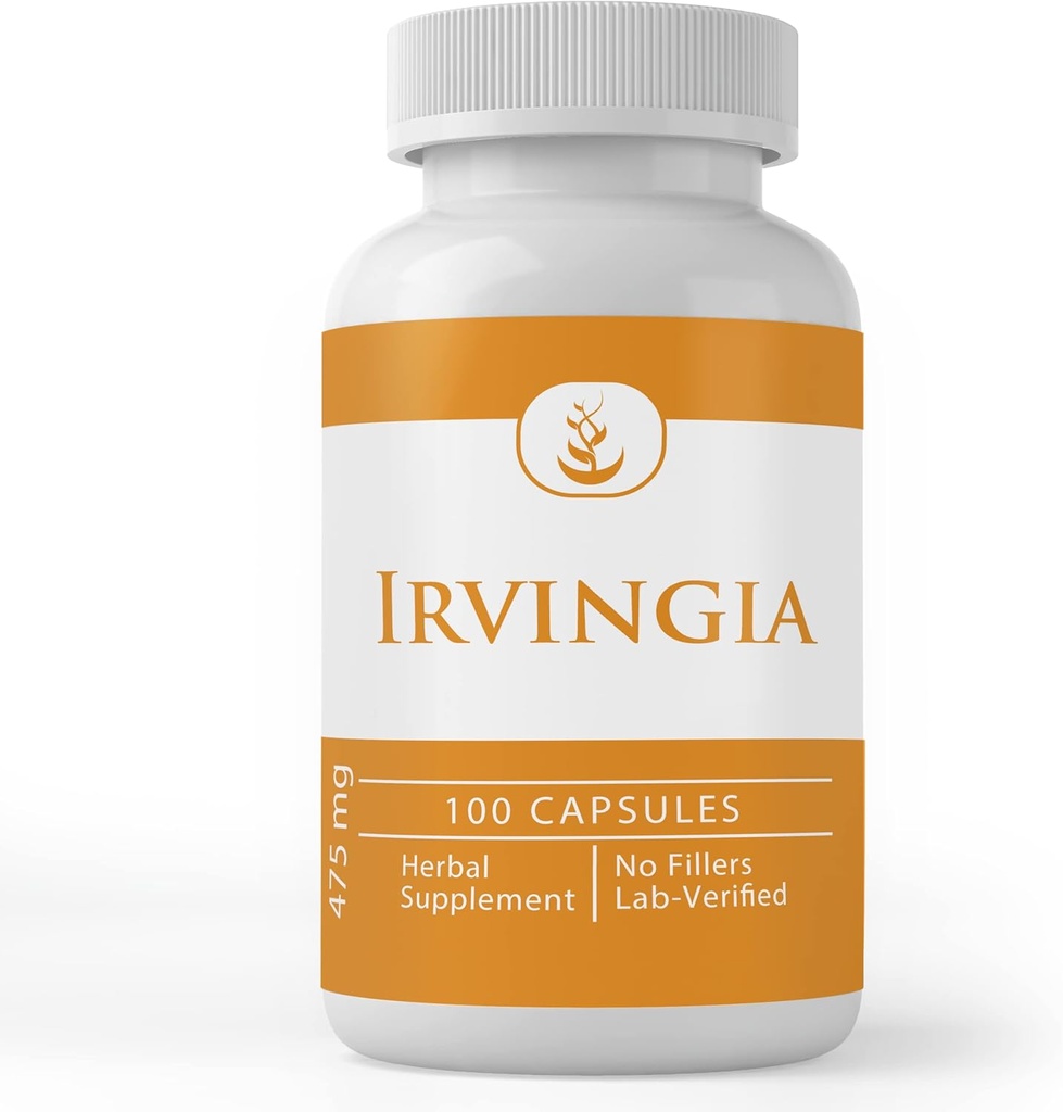PURE ORIGINAL INGREDIENTES Irvingia, (100 cápsulas) Siempre puro, sin aditivos ni artillería, Lab Verified