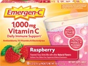 Emergen-C 1000mg Vitamina C Immune Support Powder Raspberry 30CT incluye Zinc, Manganese, 7 B Vitaminas y Electrolitos para Volver a Esenciales Escolares
