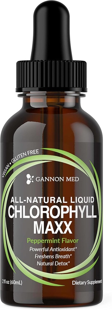 Chlorophyll Maxx - Clorophyll líquido - 2oz - Chlorophyll Liquid Drops - Clorophyll - Desodorante interno - All Natural Liquid Chlorophyll - Energy Boost - Ayudas w/Digestión - Mint