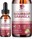 Soursop Graviola Liquid Drop - Pure Leave & Fruit Complex - 4X Effectiveness - Soursop Bitters Liquid for Immunity, Liver " Antioxidant, Herbal Goodness, 1 Month Supply, 2 Fl Oz