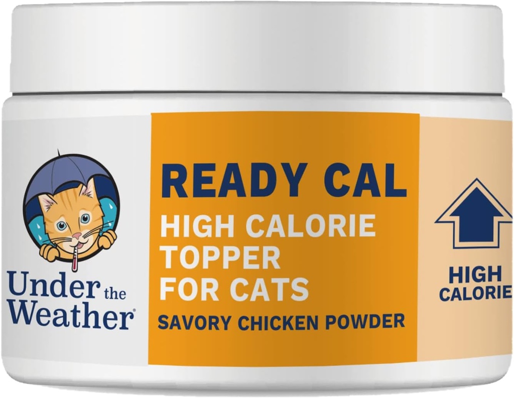 Bajo el Tiempo Listo Cal Polvo para Cats ← High-Calorie, Weight Gainer, Appetite Estimulante, Energy Booster Pet Suplemento latitud 8 onzas