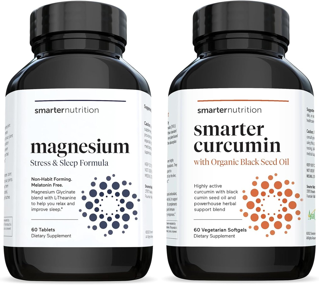 Multi-Active Magnesium Tablets " Curcumin Softgels - Potent " Bioavailable, Active Curcumin Softgels Estándarizado a 95% Tetrahydrocurcuminoids [1-Month Supply]