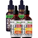 NUSAVA Vitamina B12 Liquid Drops and Unflavored D3 K2 Bundle - Potent Liquid Vitamins for Heart, Joint, Energy, &amp; Immune Support - Non-GMO, Gluten-Free, 2pk Every