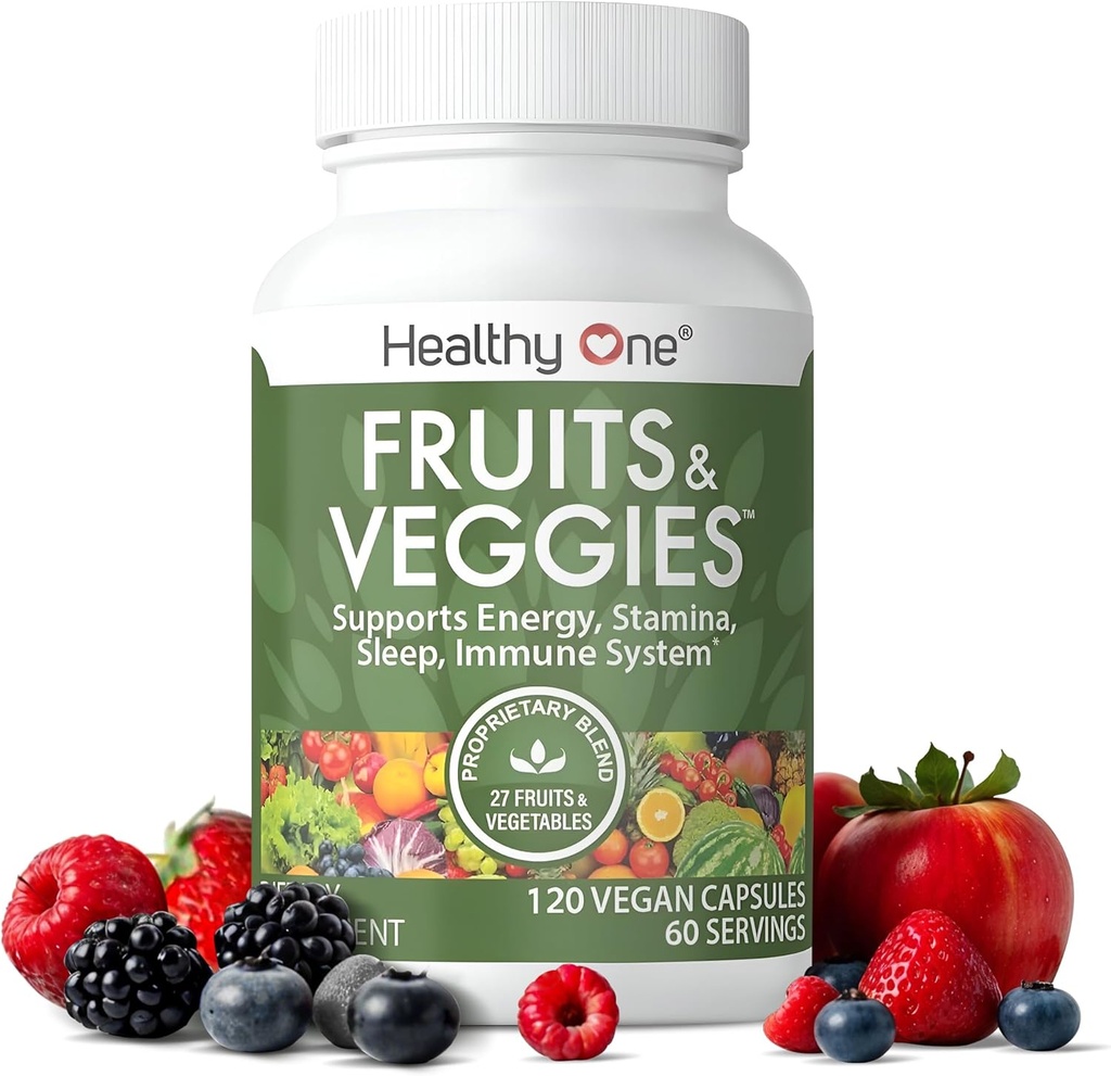 Frutas & verduras - 27 Alimentos integrales equilibrados de la naturaleza - Vitaminas - Minerales - Antioxidantes - Detox - Verduras - Kale - Broccoli - Espinacas - Cervezas - Multivitamina - 120 Cuenta
