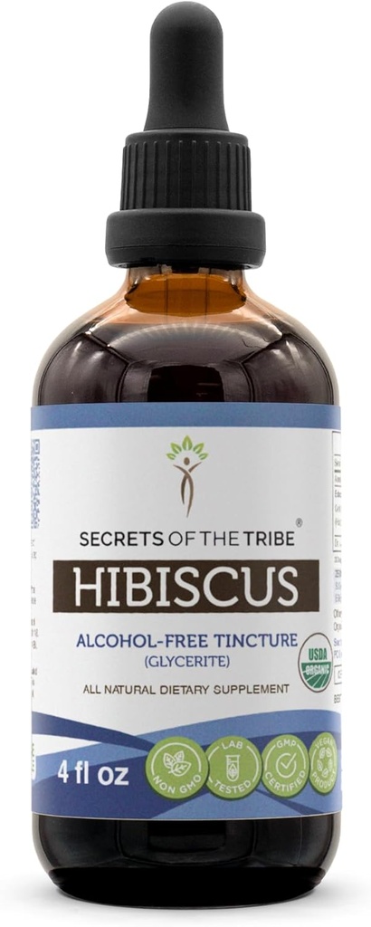 Secretos de la Tribu Hibiscus USDA Orgánica ← Extracto sin alcohol, gotas herbales de alta potencia Escrito por 100% Certificado Hibiscus Orgánico (Hibiscus Sabdariffa) Flores secas 4 oz