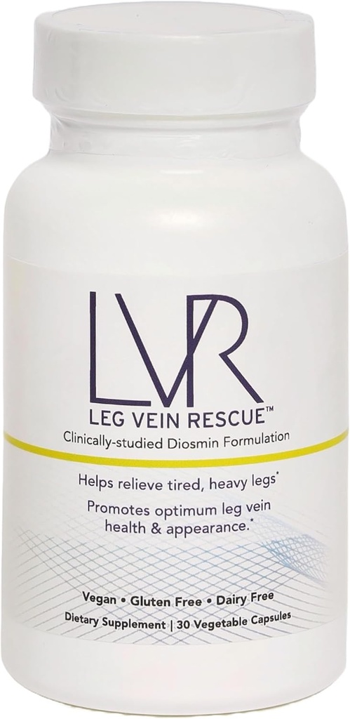 Clínicamente estudiado Diosmin Varicose Veinte y Leg Circulación Soporte 30 Day Supply - Araña Veins & Leg Alivio de Edema Citrus Bioflavonoides Suplemento de Salud Natural (30 cápsulas)