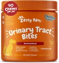 Zesty Paws Suplemento de arándano para perros - Control de vejiga para perros - Soporte de la trampa urinaria - Cerdas de arándano - Soporte de manteca de arándano - Pollo - 90 Conde