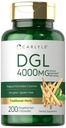 Carlyle DGL Deglycyrrhizinated Licorice Capsules Silencio 200 Conde Silencio 4000mg Silencio Vegetarian, Non-GMO &amp; Gluten Free Supplement