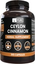Ingredientes originales puros Canela de Ceylán (365 capsules) No hay magnesio ni artillería de arroz