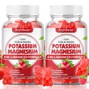 softbear Potasio Gummies para Adultos, Alta Absorción Magnesio Potasio Suplemento con Vitamina B6 para Leg Cramps &amp; Muscle Health Sin Azúcar 120 Gummies