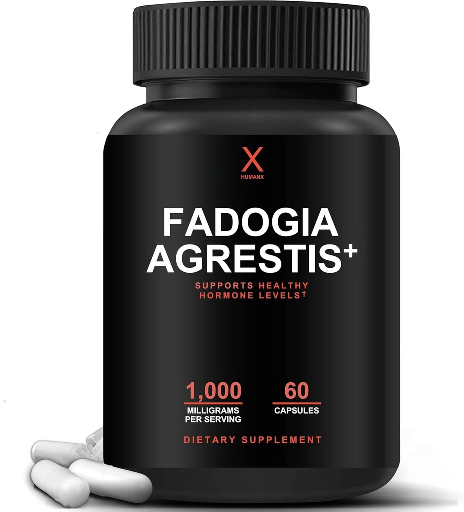 HUMANX Fadogia Agrestis, Tongkat Ali & Beta Ecdysterone 1000mg - USA Suplemento probado de terceros - Extractos potentes para apoyar el rendimiento atlético & músculo Mass - Veggie Capsules Suplementos
